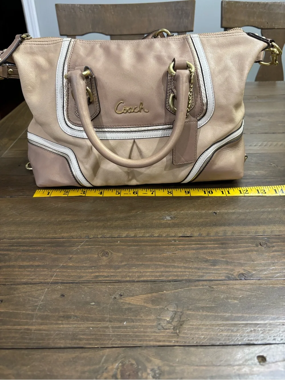 Coach Ashley Spectator Leather Satchel